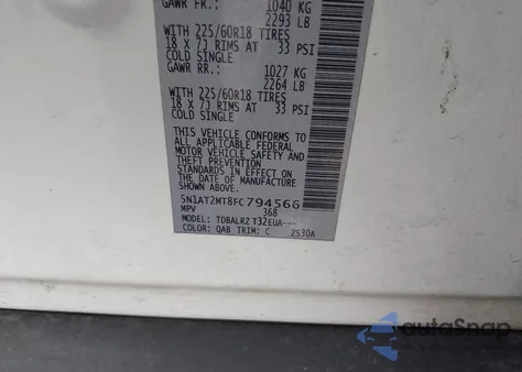 2015 Nissan Rogue S z USA, uszkodzony, nr VIN 5N1AT2MT8FC794566